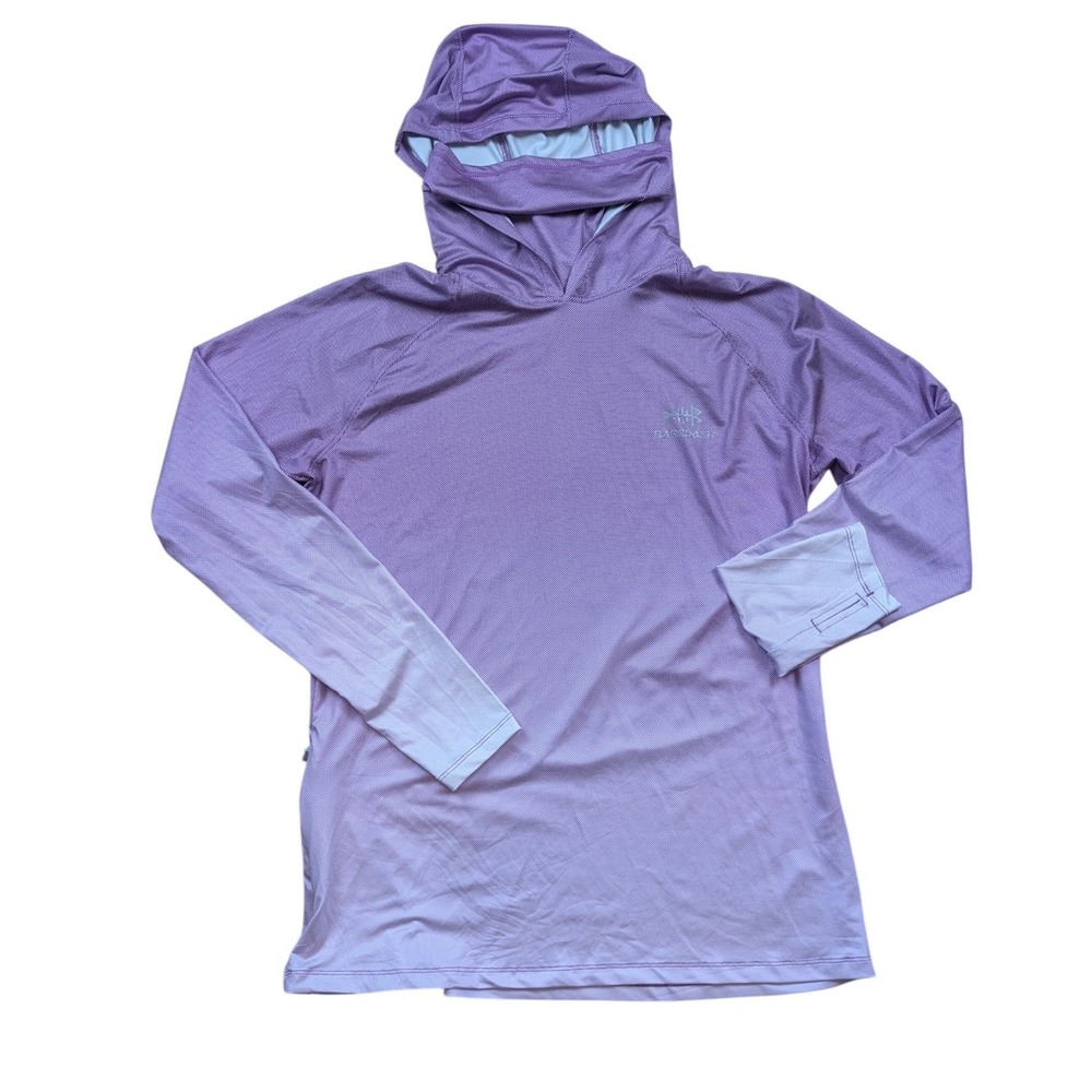 Bassdash Women Purple Fishing Hoodie Neck Gaiter Thumbholes BG1018 Size M